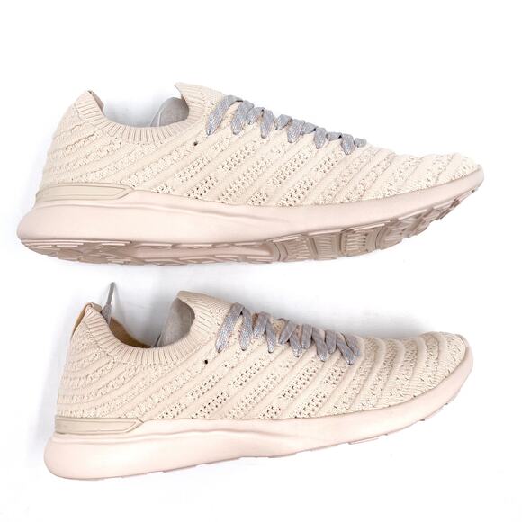 APL TechLoom Wave Sneakers Slip On Running Shoes Sz 8.5 Light Peach Women - Picture 2 of 8